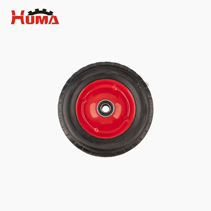 胡马 HUMA 大嘴牛8寸轮胎免充气 实心钢轮毂 果园开荒割草机 配件