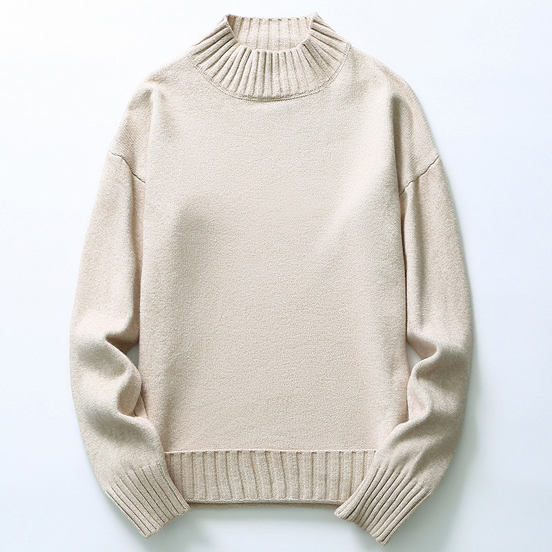 2025秋冬新款男士加厚毛衣半高领纯色针织衫男打底衫线衣SW91P30，男装T恤，星座1215-1