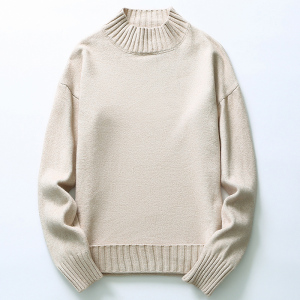 2025秋冬新款男士加厚毛衣半高领纯色针织衫男打底衫线衣SW91P30，男装T恤，星座1215-1