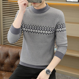 M8283-P55秋冬加厚提花水晶貂绒针织毛衣，男装针织衫/毛衣，星座1215-1