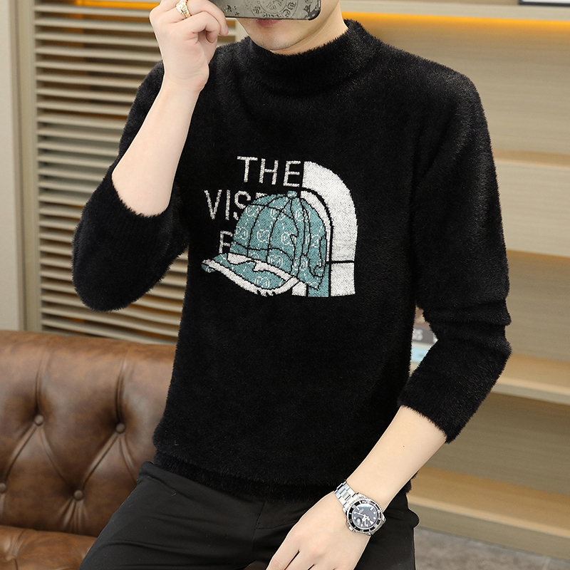 M8585-P50秋冬加厚水貂绒针织毛衣，男装针织衫/毛衣，星座1215-1