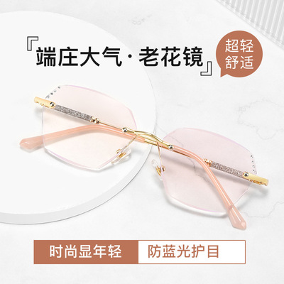 抖音爆款中老年人高档阅读眼镜无