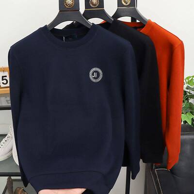 阿- 男装尾货 秋冬款青年舒适休闲简约弹力圆领可内搭款卫衣3355