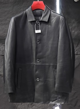 阿家的 高端男装尾货系列 秋冬季男士轻奢都市百搭真皮皮衣211E