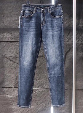 费拉家 机场货潮流男装尾货 早秋款时尚舒适百搭修身牛仔裤153A