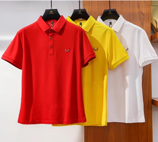 机场货 多种颜色可挑选！男装舒适百搭修身衬衫领夏季短袖T恤7002