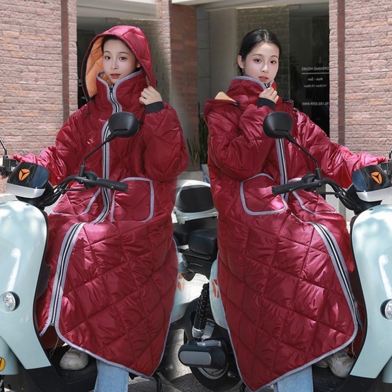 挡风衣女冬季2025新款电动车户外骑车防风衣外套保暖抗寒挡风罩男