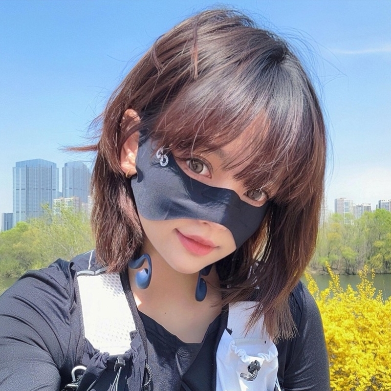 蝴蝶挂耳防晒运动面罩口罩防晒贴户外高尔夫跑步透气眼贴防紫外线