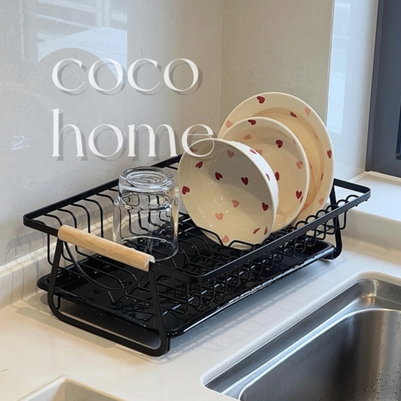 日式厨房沥水碗碟架多功能铁艺收纳架高颜值餐具收纳筐滤水置物架