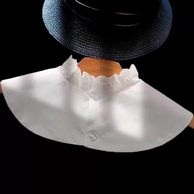 假领子百搭女假领刺绣蕾丝花边领口装饰配裙子领子假衬衫领衬衣领