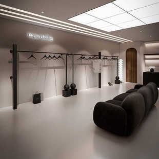 服装店展示架铁艺黑色上墙架子网红衣服专用挂衣架女装店陈列货架