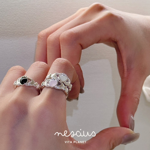nescius女纯银复古戒指