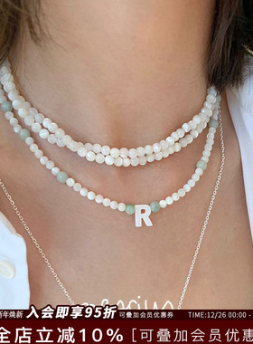 Vita Planet买手店 nescius定制字母多层串珠项链 26字母可选姓氏