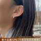 纯银光面 After Dawn韩国设计师 磨砂耳环小众设计简约日常耳钉女