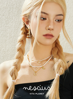 nescius暮色天然珍珠星月项链