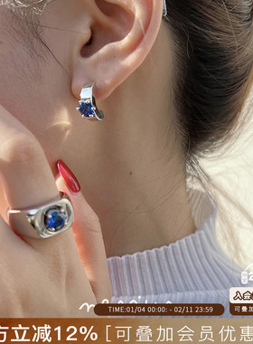 Vita Planet买手店 nescius耳钉女925纯银耳针原创设计小众设计感