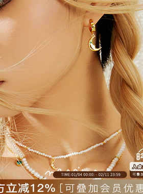 Vita Planet买手店nescius暮色系列星月耳环原创设计时尚小众耳饰