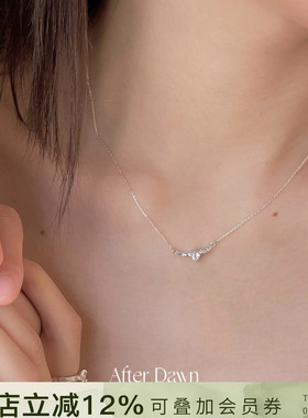 After Dawn韩国设计师 纯银树枝带钻项链小众日常简约细链锁骨链
