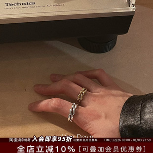 After dew纯银水滴麻花戒指小众指环 Dawn韩国设计师品牌Twisted