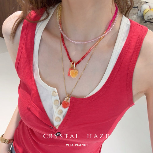 CRYSTALHAZE彩色渐变串珠项链
