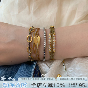 希腊Mary Gaitani 天然石串珠编绳手链多层复古小众手工叠戴手绳