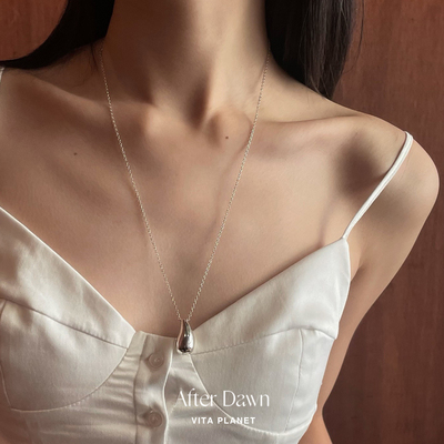 AfterDawn纯银小众大水滴项链