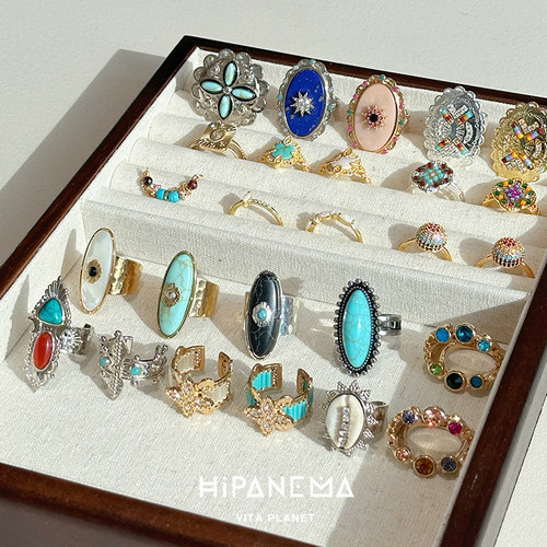 HIPANEMA彩色小众戒指指环
