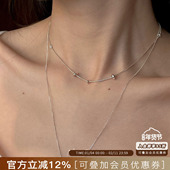 After Dawn韩国设计师 甜甜圈项链纯银基础百搭日常锁骨链细链女