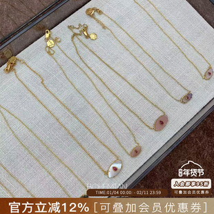 法国Bohemian Rhapsodie法式天然半宝石眼睛项链小众设计感锁骨链