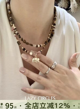 LAZYCIRCLES梦幻岛小象项链女