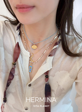 HerminaAthens纯银多吊坠项链