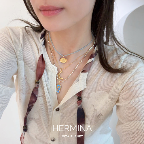 HerminaAthens纯银多吊坠项链