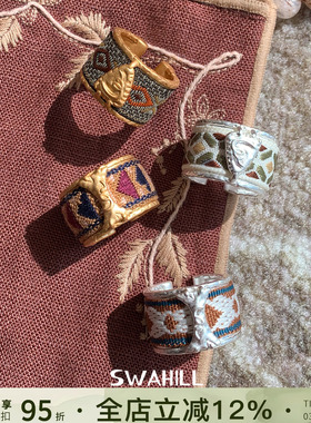 SWAHILL织片戒指925纯银