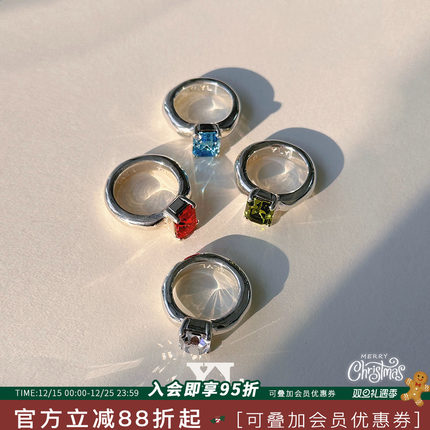 断码清仓巨折拍下不换 韩国ylyl官方正品foi纯银戒指复古指环