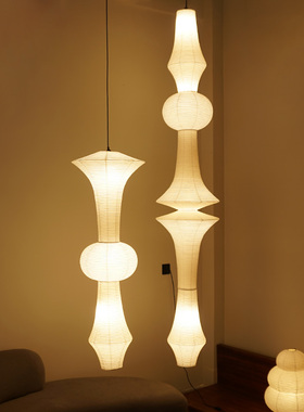 野口勇和风纸灯中古灯具vintage日式侘寂风墙角楼梯间loft吊灯罩