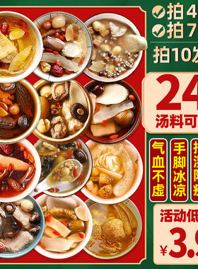 一人食煲汤料清补凉广东煲汤材料包炖鸡养生炖汤四神汤药材膳食材