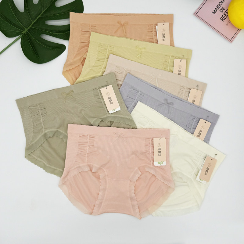 5条装她概念女士内裤舒适中腰提臀蕾丝边透气7A抑菌三角短裤18324,女士内衣/男士内衣/家居服,女三角裤,淘宝优惠券,粉丝福利购,淘宝优惠卷