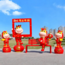 新年马雕塑玻璃钢2026吉祥物马到成功商场店铺户外网红打卡大摆件