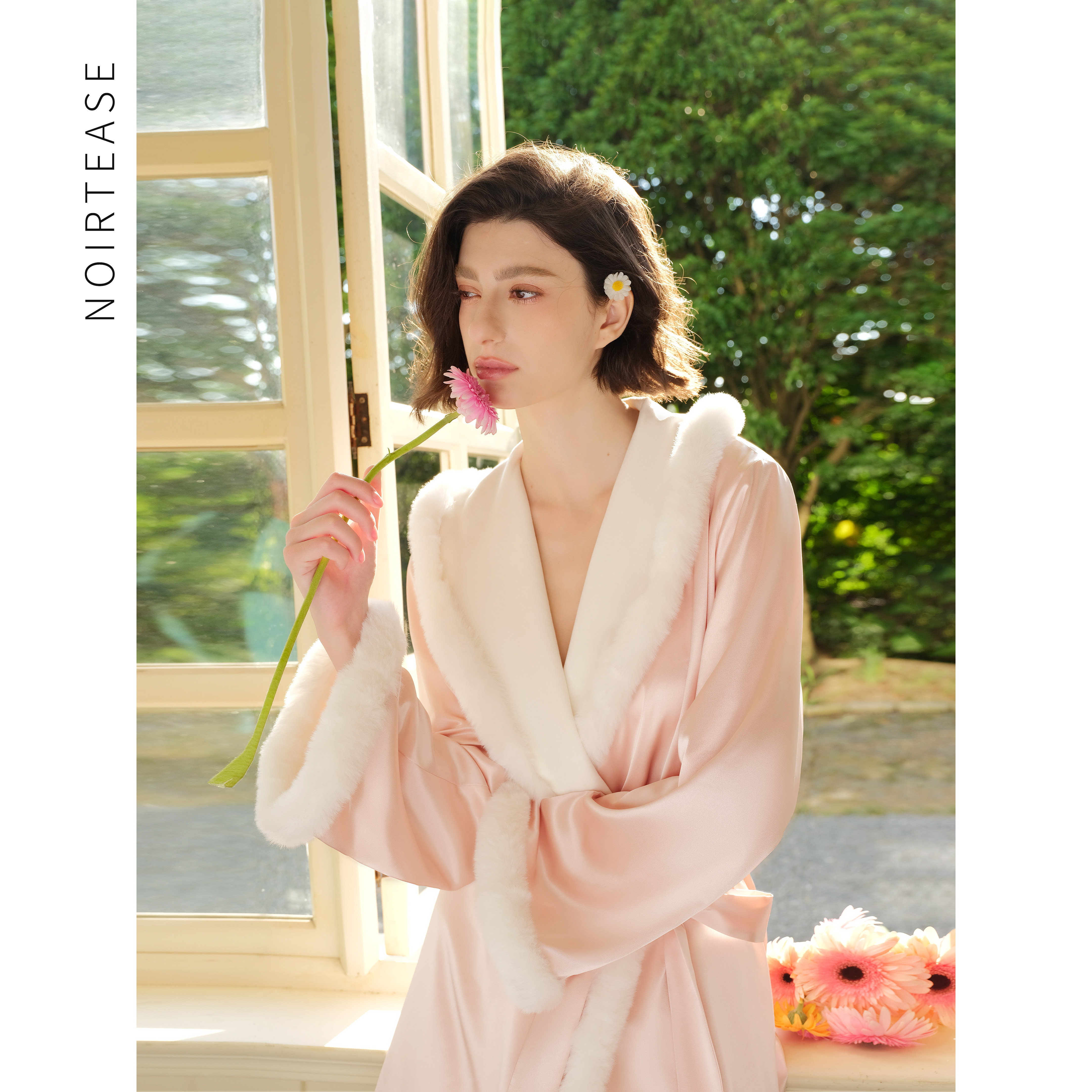 秋冬加绒加厚睡衣女士保暖