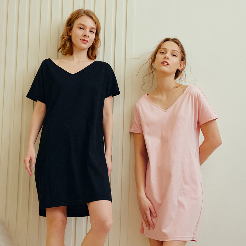 NT夏季性感纯欲纯棉睡裙女