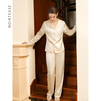 NT秋冬加绒加厚丝质睡衣套装