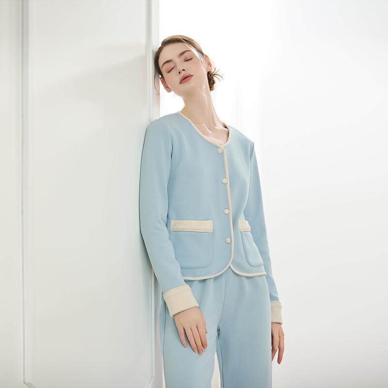女士新款加绒睡衣家居服
