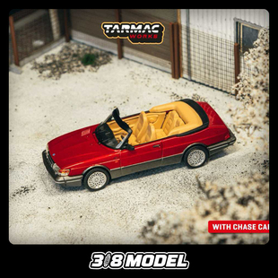 现货 TW 1:64 萨博 900 Turbo 敞篷版 红色 合金汽车模型