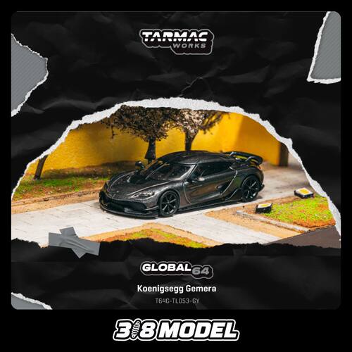 现货 TW 1:64 柯尼塞克 Koenigsegg 灰色 合金汽车模型