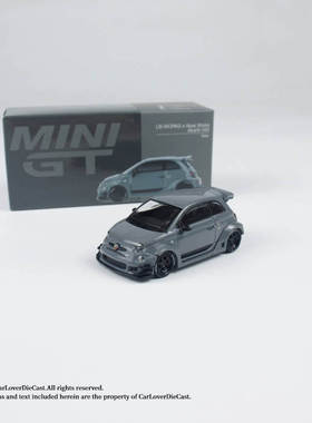 【现货】MINIGT 995 1:64 Abarth 595 灰色 合金汽车模型