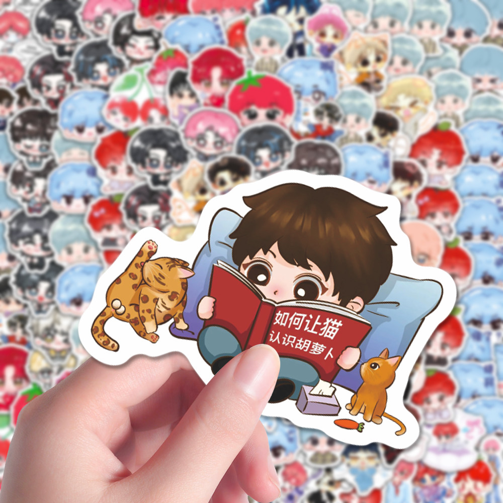 极速小鱼】279张梓渝Q版表情包贴纸热门创意高颜值卡通手账diy