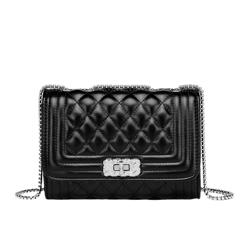 2024秋季新款腋下包锁扣小香风蛇骨迷你菱格链条包单肩斜挎包女包