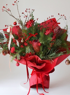西岱岛北京同城配送鲜花进口公主帝王森系花束南非公主圣诞新年