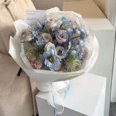 西岱岛｜北京同城鲜花速递流沙曼塔玫瑰混搭生日祝福花束曼塔之恋