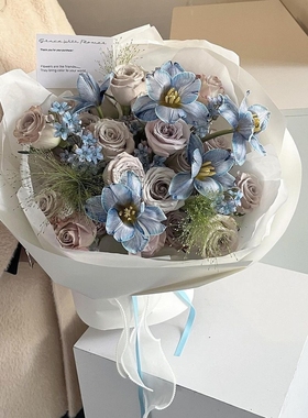 西岱岛｜北京同城鲜花速递流沙曼塔玫瑰混搭生日祝福花束曼塔之恋